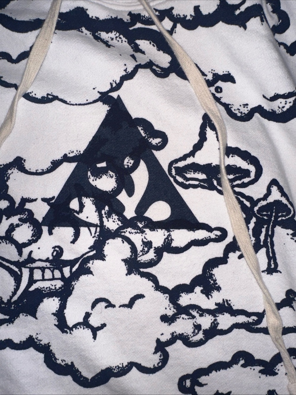 Wasted Co Good Time Dragon Cloud Monster Indigo Sweatshirt Hoodie Small Mushroom - Picture 3 of 11